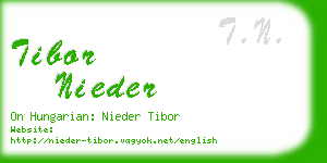 tibor nieder business card
